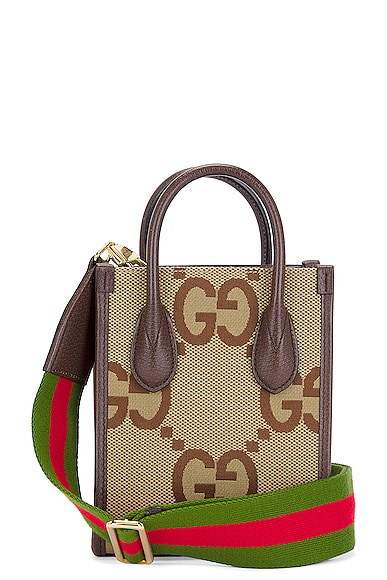 FWRD Renew Gucci GG Jumbo 2 Way Handbag in Brown