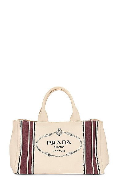 トートバッグ PRADA FW25 Sand canvas handbag (1BE074VOAH2DLI F0018) Prada Large Symbole Embroidered Fabric Handbag | Saks Fifth