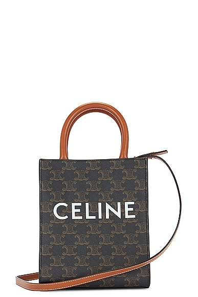 Celine Vertical 2 Way Shoulder Bag In Dark Brown
