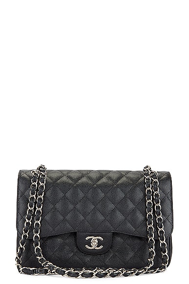 FWRD Renew Chanel Matelasse Chain Flap Shoulder Bag in Black