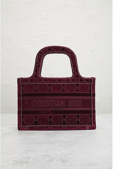 Shop Dior Embroidery Book Tote Bag In Wine