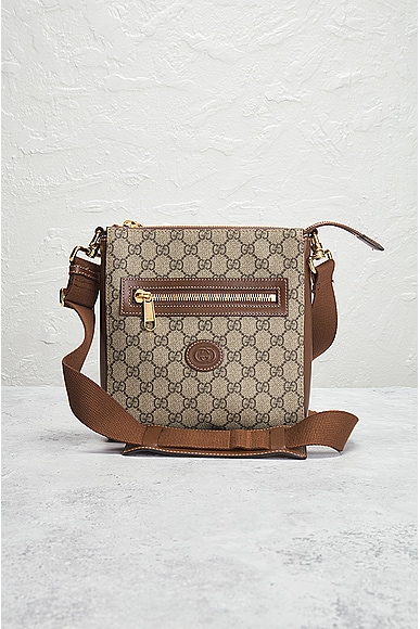 Shop Gucci Gg Supreme Shoulder Bag In Brown