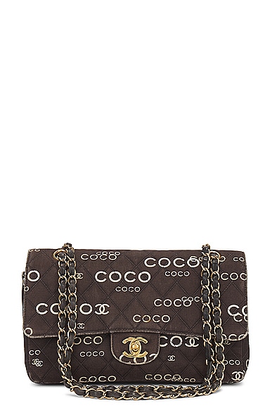 FWRD Renew Chanel Coco Quilted Chain Shoulder Bag in Taupe