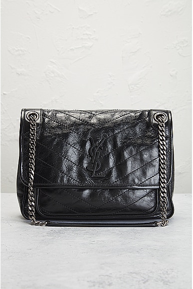 Shop Saint Laurent Medium Niki Chain Bag In Black