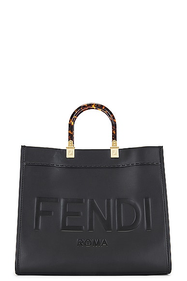 FWRD Renew Fendi Tote Bag in Black