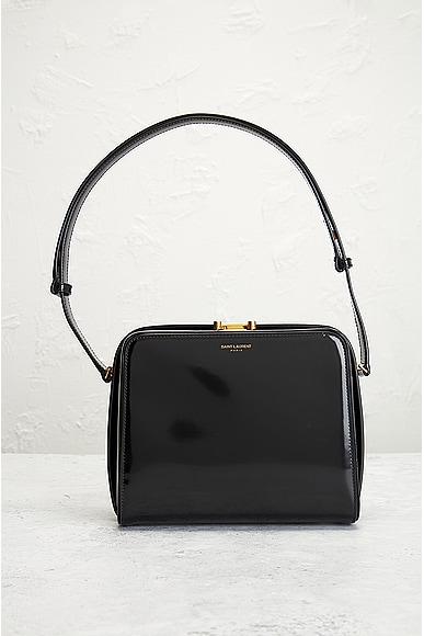 Pre-owned Saint Laurent New Box Shoulder Bag In Nero