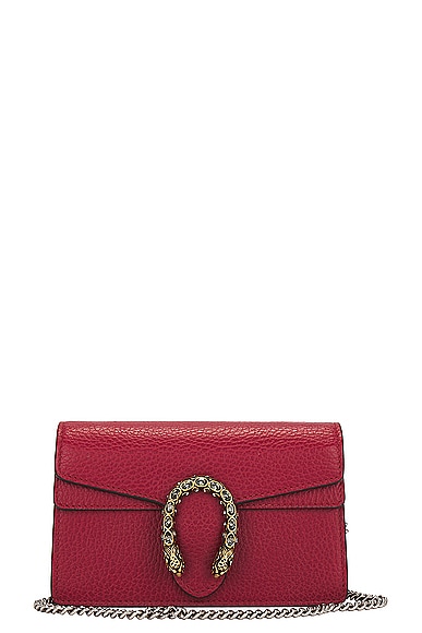 Gucci Dionysus Leather Shoulder Bag In Red