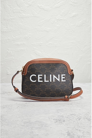 Shop Celine Triomphe Shoulder Bag In Brown
