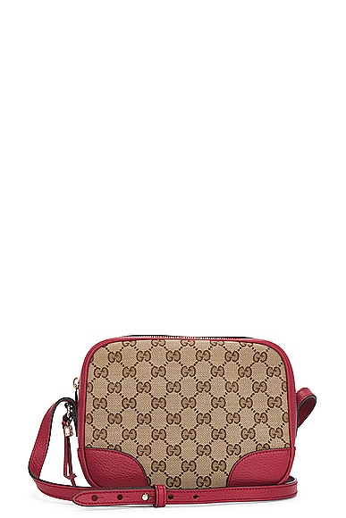 FWRD Renew Gucci GG Canvas Shoulder Bag in Beige