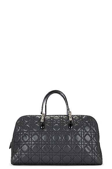 FWRD Renew Dior Cannage Malice Handbag in Black