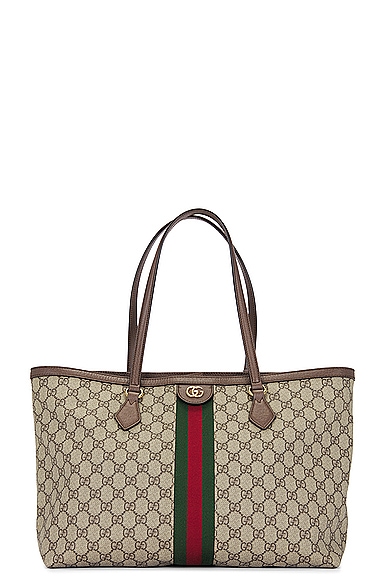 Gucci Ophidia Sherry Tote Bag In Beige