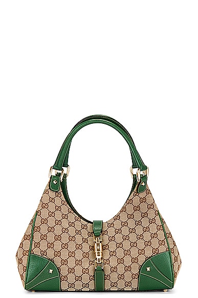 Gucci Jackie GG Canvas Leather Shoulder Bag