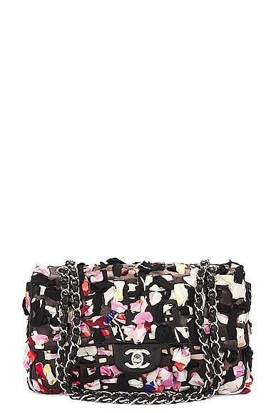 Pre-owned Chanel Scarf Chain Flap Shoulder Bag In Multi