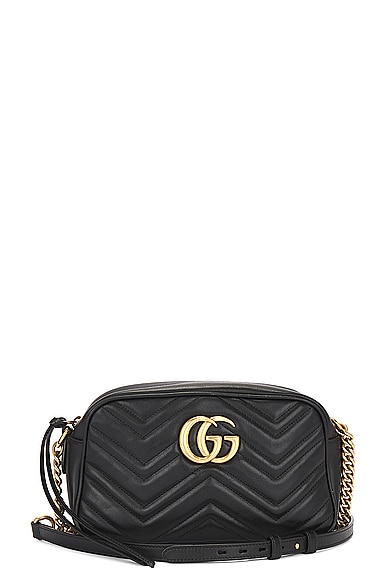 FWRD Renew Gucci Quilted Shoulder Bag in Black