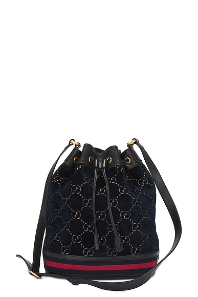 FWRD Renew Gucci GG Bucket Bag in Blue