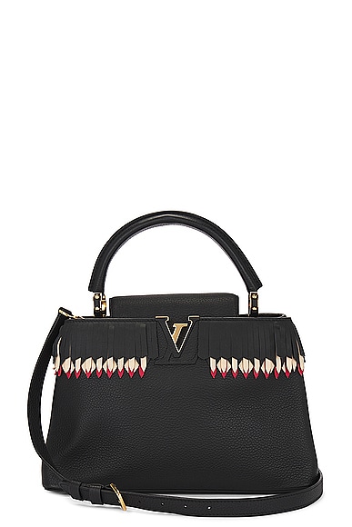 FWRD Renew Louis Vuitton Capucines Handbag in Black