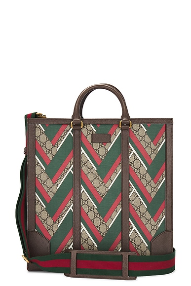 FWRD Renew Gucci GG Supreme Canvas Leather Tote Bag in Multi