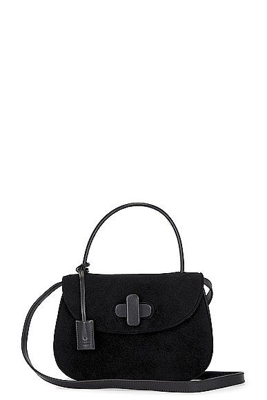 Gucci Bamboo 2 Way Handbag In Black