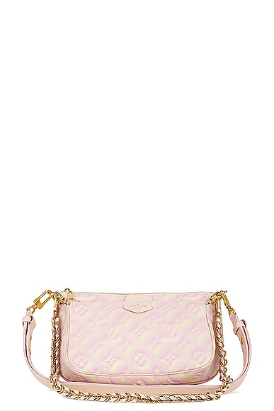 Pre-owned Louis Vuitton Monogram Pochette Accessories Shoulder Bag In Pink