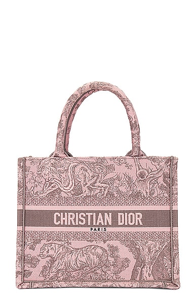 Dior Toile De Jouy Embroidery Book Tote Bag