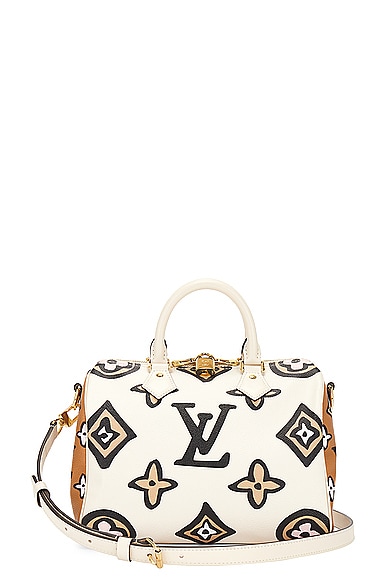 Pre-owned Louis Vuitton Wild At Heart Speedy 25 Handbag In White