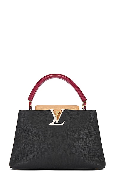 Pre-owned Louis Vuitton Taurillon Capucines Handbag In Black