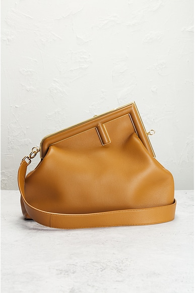 Shop Fendi Fast Shoulder Bag In Brown