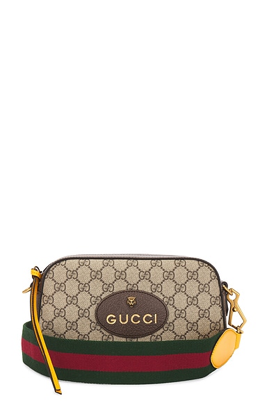 FWRD Renew Gucci GG Supreme Neo Vintage Shoulder Bag in Beige