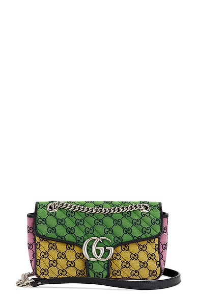 FWRD Renew Gucci GG Marmont Shoulder Bag in Multi