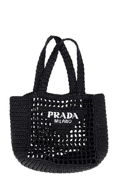 FWRD Renew Prada Tote Bag in Black