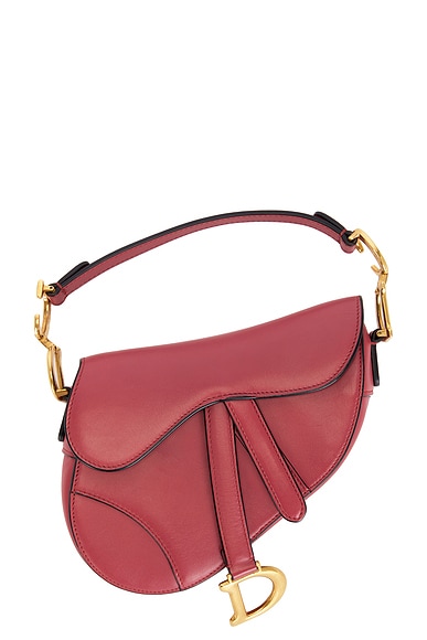 Shop Dior Saddle Bag In Mauve