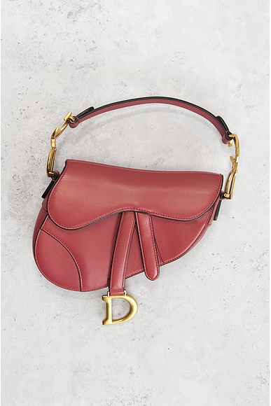 Shop Dior Saddle Bag In Mauve