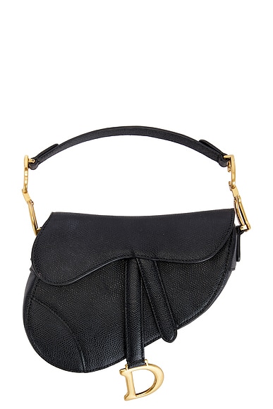 FWRD Renew Dior Saddle Bag in Black