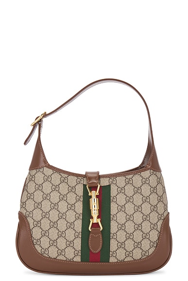 FWRD Renew Gucci GG Jackie Shoulder Bag in Brown