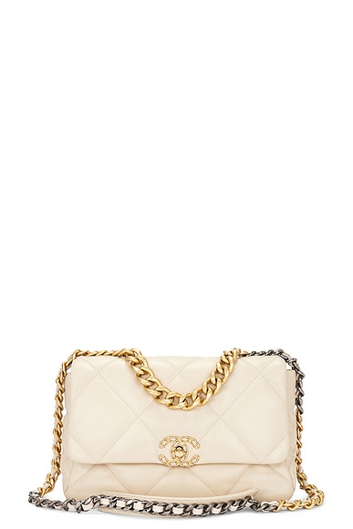 FWRD Renew Chanel Matelasse Chain Shoulder Bag in White