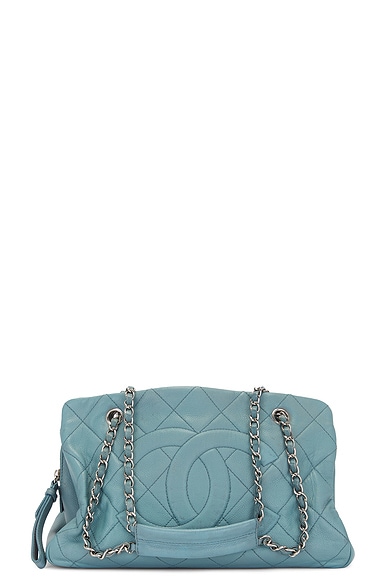 FWRD Renew Chanel Matelasse Caviar Chain Shoulder Bag in Blue