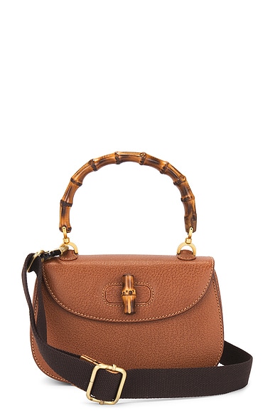 FWRD Renew Gucci Bamboo Shoulder Bag in Brown