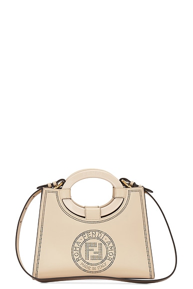 FWRD Renew Fendi 2 Way Handbag in Beige