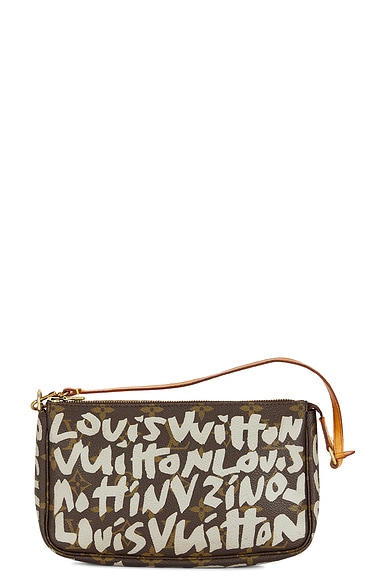 FWRD Renew Louis Vuitton Monogram Graphite Accessoires Pochette Shoulder Bag in Brown