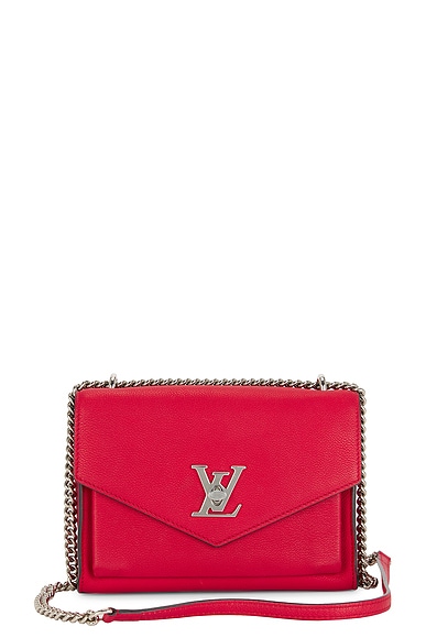FWRD Renew Louis Vuitton BB Leather Shoulder Bag in Red