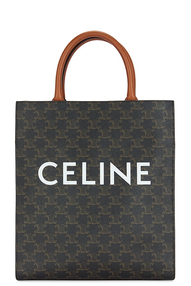 FWRD Renew Celine Vertical Cabas Tote Bag in Brown