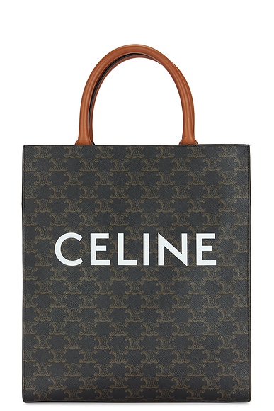 FWRD Renew Celine Vertical Cabas Triomphe Tote Bag in Brown