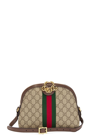 FWRD Renew Gucci GG Supreme Shoulder Bag in Beige