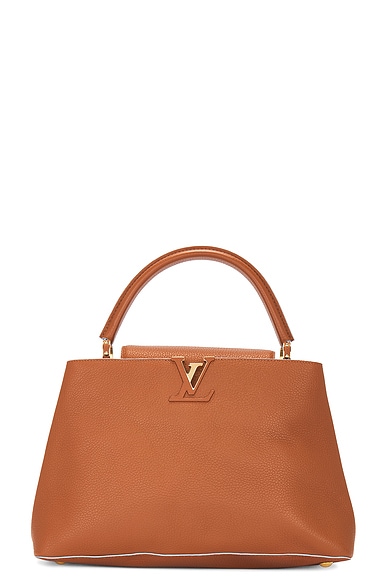 FWRD Renew Louis Vuitton Capucines Handbag in Brown