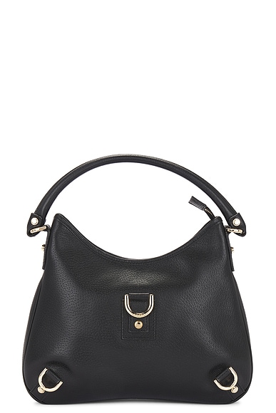 FWRD Renew Gucci Leather Shoulder Bag in Black