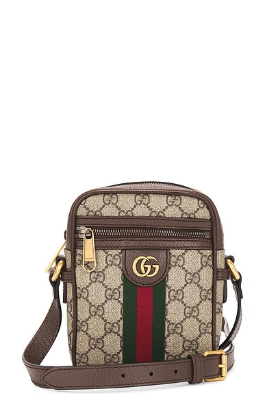 FWRD Renew Gucci GG Ophidia Shoulder Bag in Beige