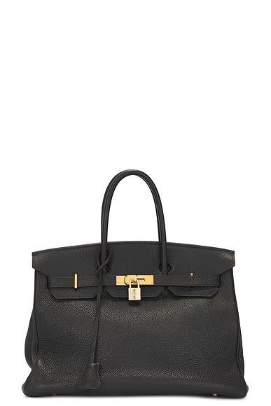 FWRD Renew Hermes Togo Birkin 35 Handbag in Black