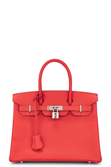 FWRD Renew Hermes Birkin 30 Handbag in Red