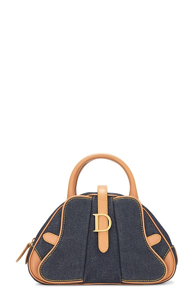 FWRD Renew Dior Denim Handbag in Navy