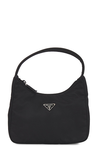 FWRD Renew Prada Nylon Shoulder Bag in Black